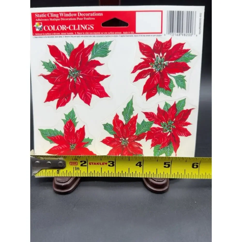Vintage Hong Kong Stained Glass Christmas Wreath Candle Window Sun Catcher NOS